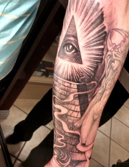 Tattoos - Illuminati all seeing eye tattoo - 128185